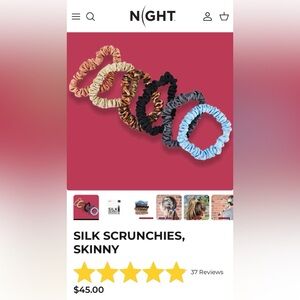 100% Natural Silk Scrunchies | 6 pack | Brand New in Box